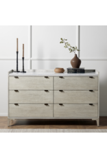 Viggo 6 Drawer Dresser-Vintage White Oak