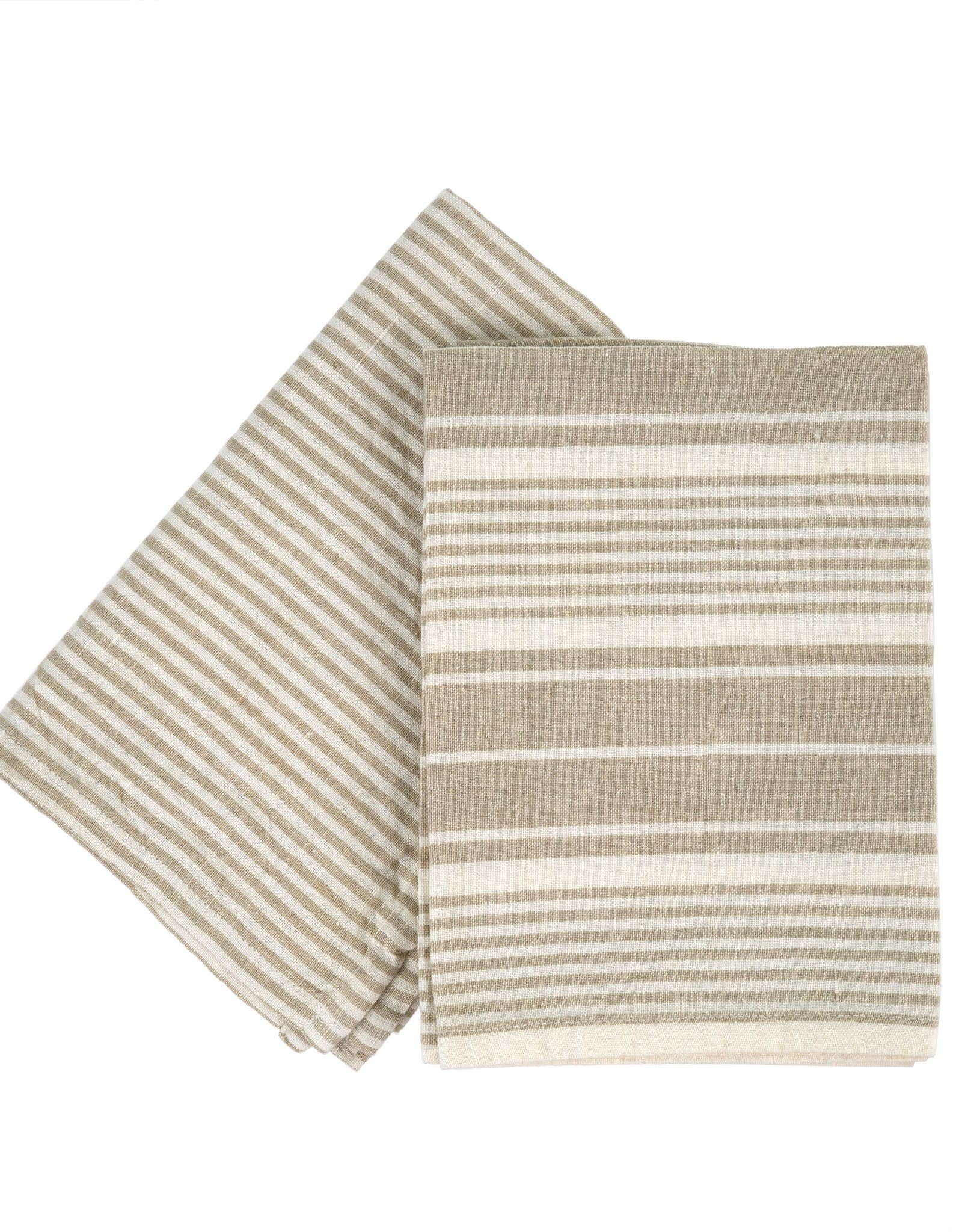 French Linen Tea Towel S/2 - Taupe