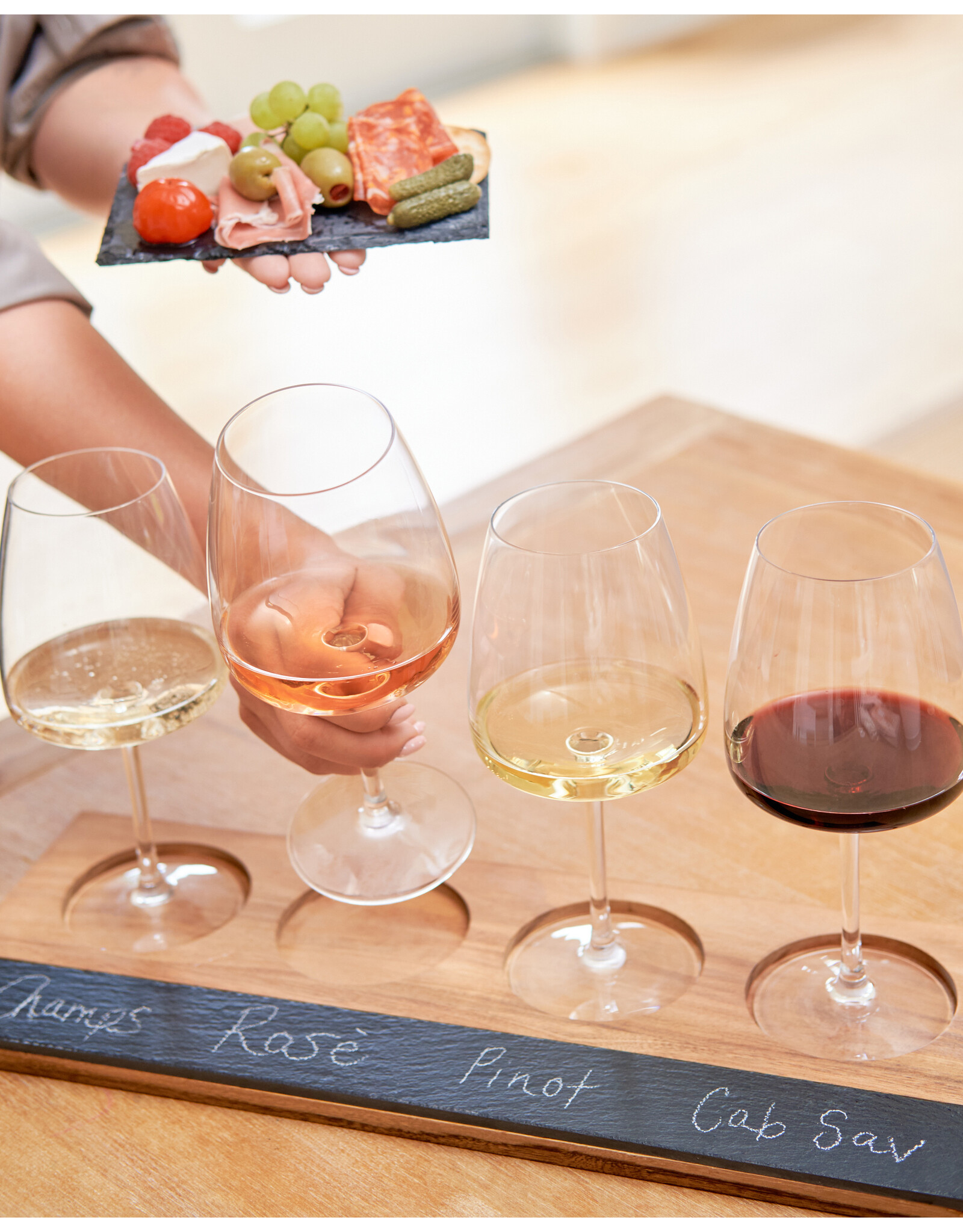 Acacia Wood Wine Flight Board