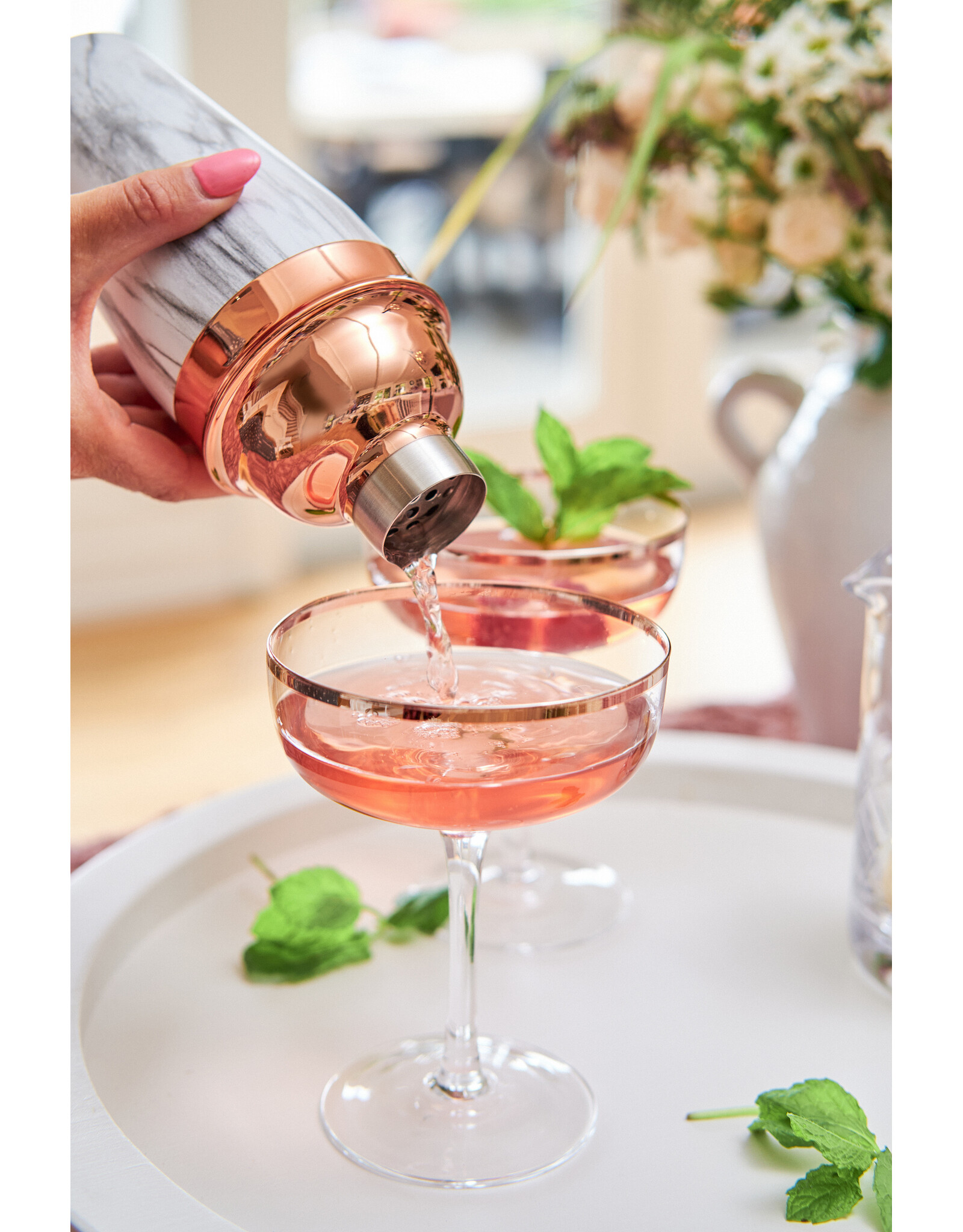 Copper and Marble Cocktail Shaker