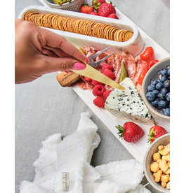 White Marble Cracker Dish