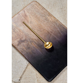 Brass Olive Spoon w/ Brushed Finish