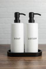 Small Stoneware Tray, Black