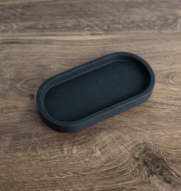 Small Stoneware Tray, Black