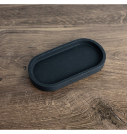 Small Stoneware Tray, Black