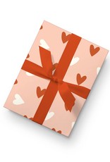 Hearts Gift Wrap - 3 Sheets