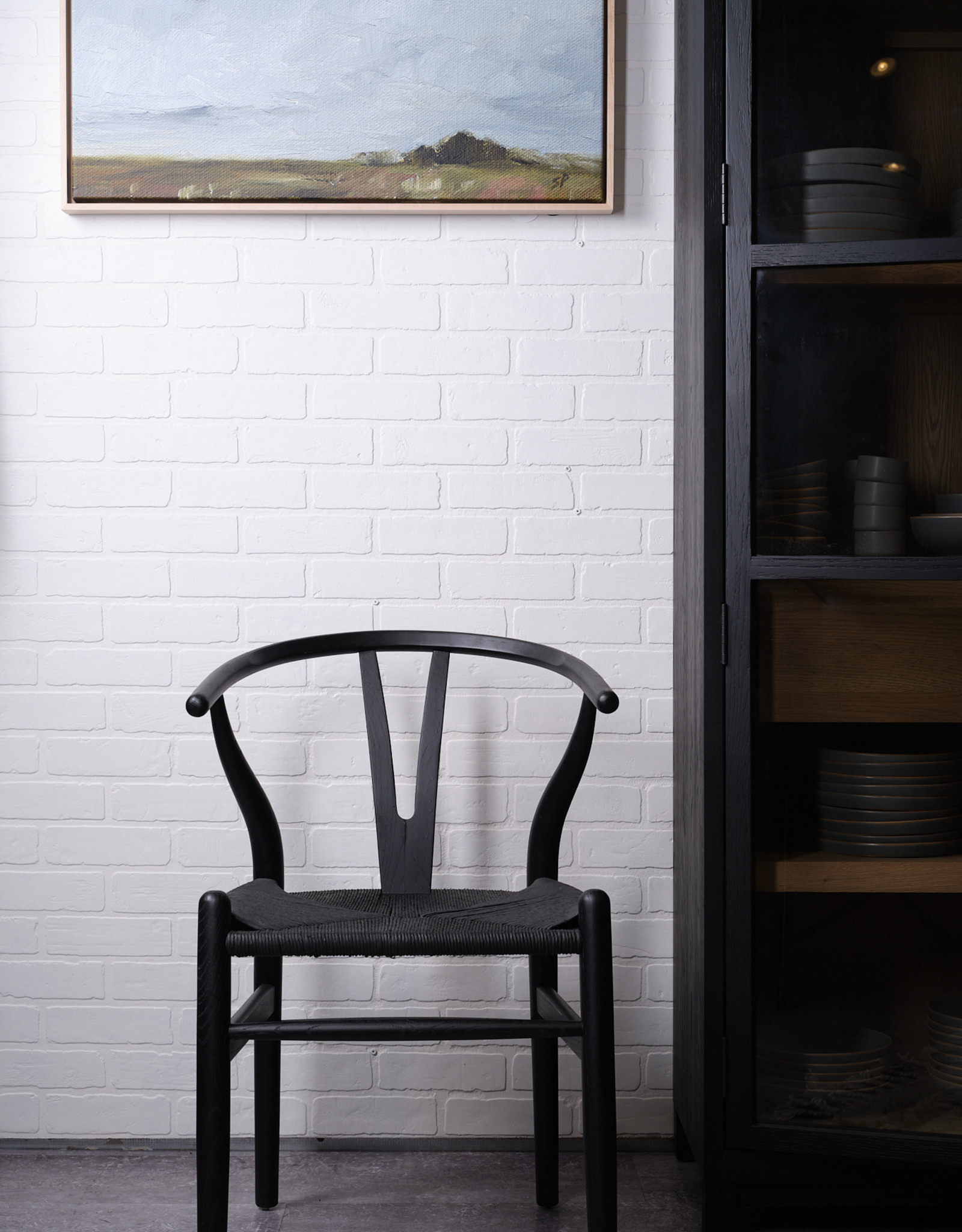 Frida Wishbone Dining Chair – Matte Black