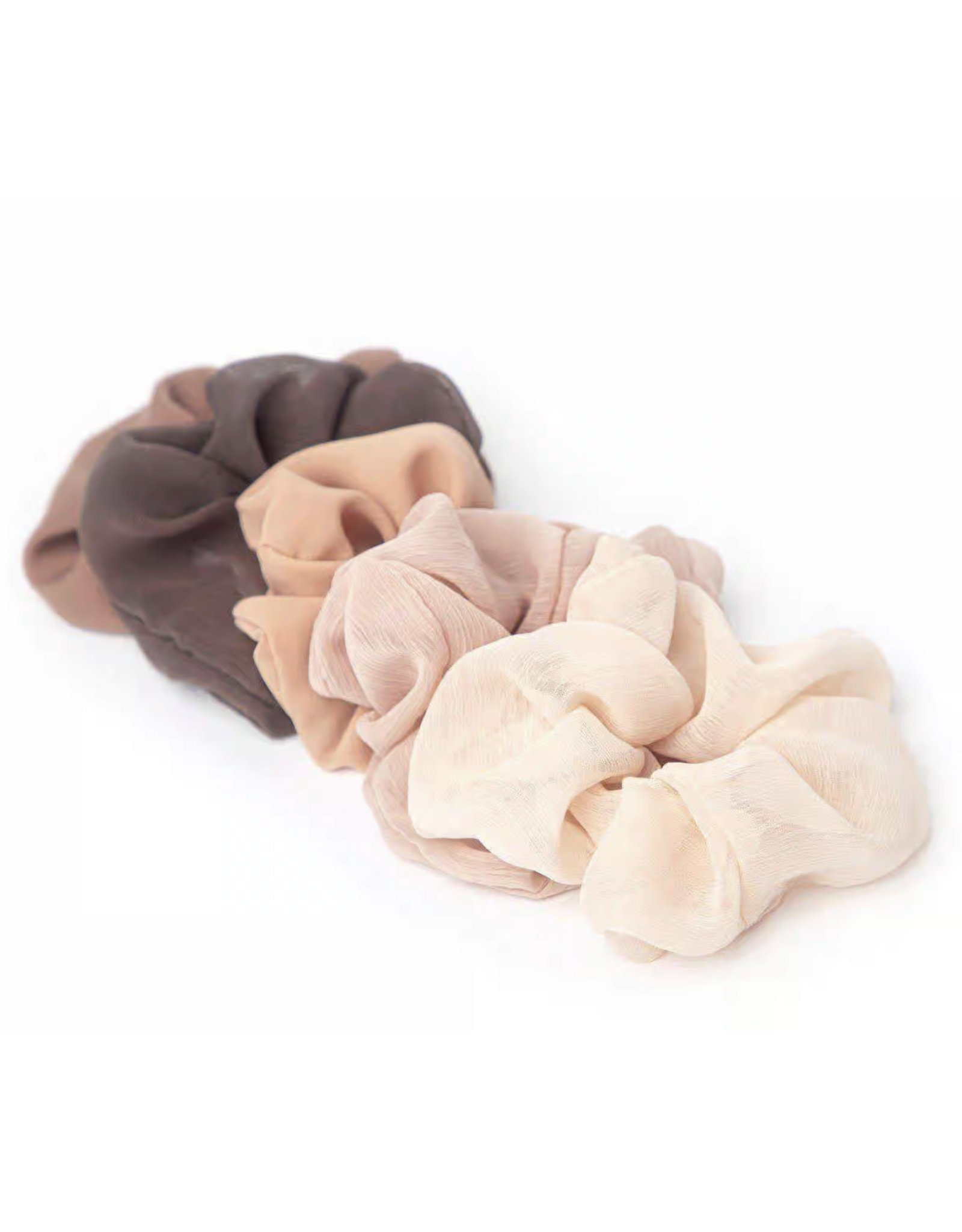 Crepe Scrunchie 5pc - Terra Cotta