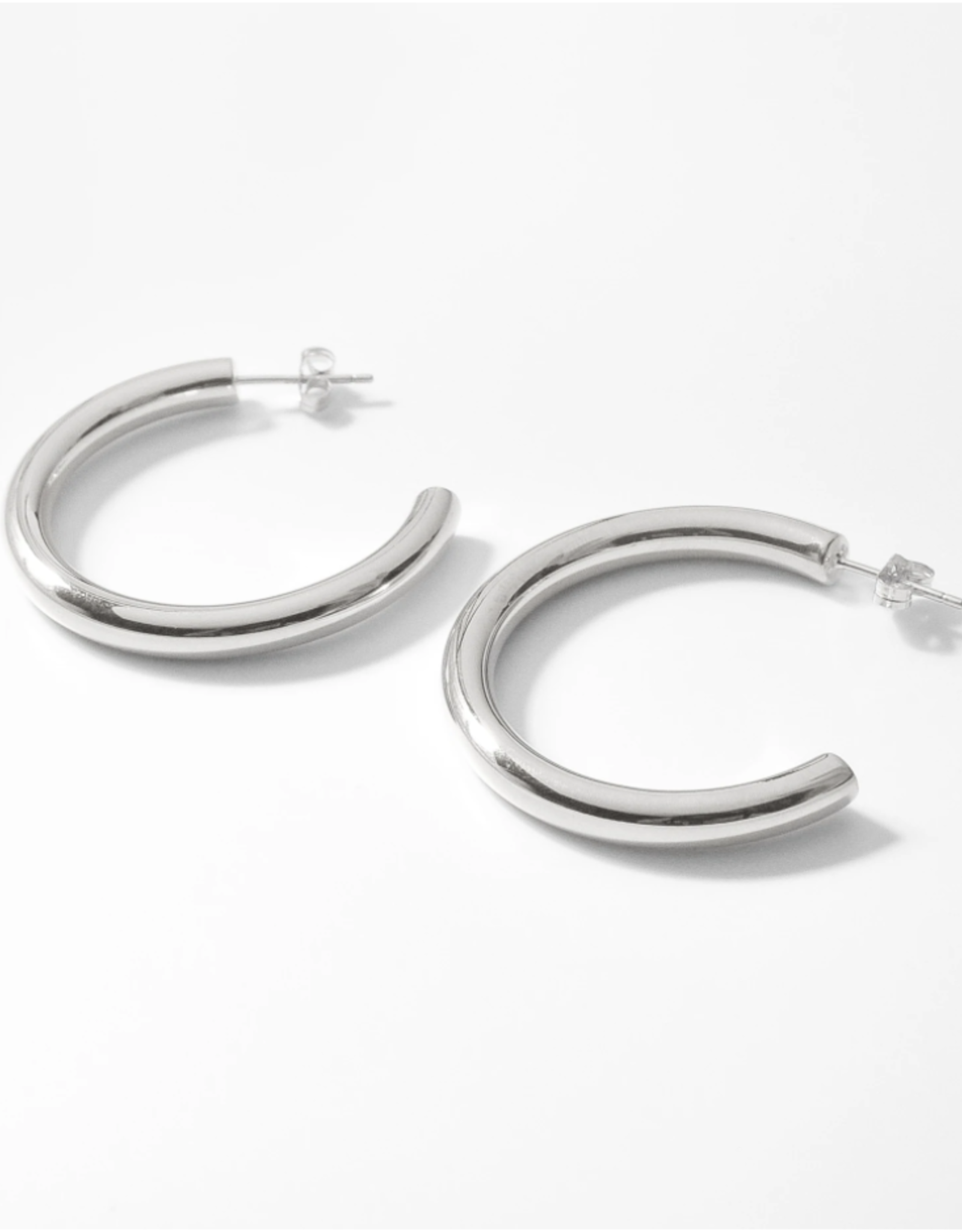 Platinum hoop store earrings