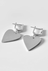 Amaya Heart Earrings - Sterling Silver x Rhodium Plated