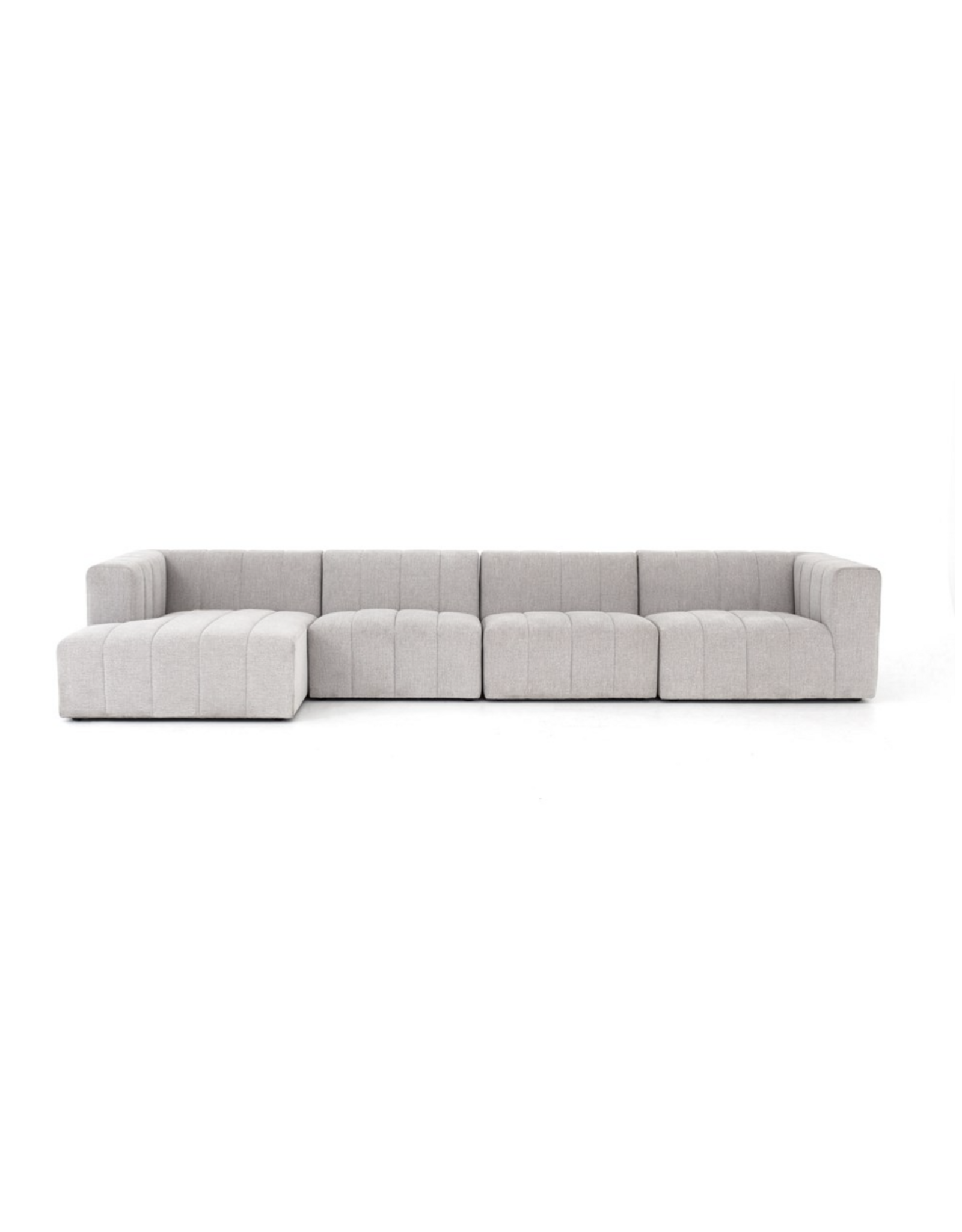 Langham 4 Piece Sectional, LAF in Nappa Sandstone