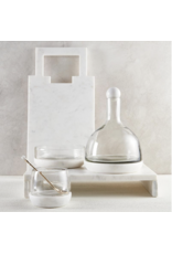 White  Marble and Glass Carafe