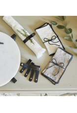 Black Leather Napkin Ring - S/4