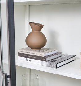 Stoneware Vase w/ Latex Glaze, Brown