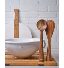 Standing Acacia Wood Spatula & Spoon Set