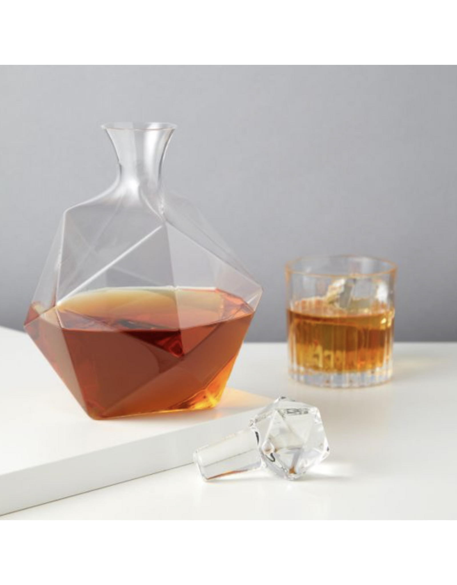 Faceted Crystal Liquor Decanter