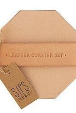 Leather Coaster Set - 4pk