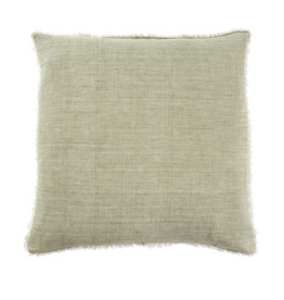 Lina Linen Pillow, Olive 24x24