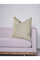 Lina Linen Pillow, Olive 24x24