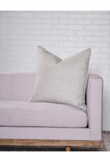 Lina Linen Pillow, Flint Grey 24x24