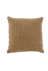 Lina Linen Pillow, Hazelnut 24x24