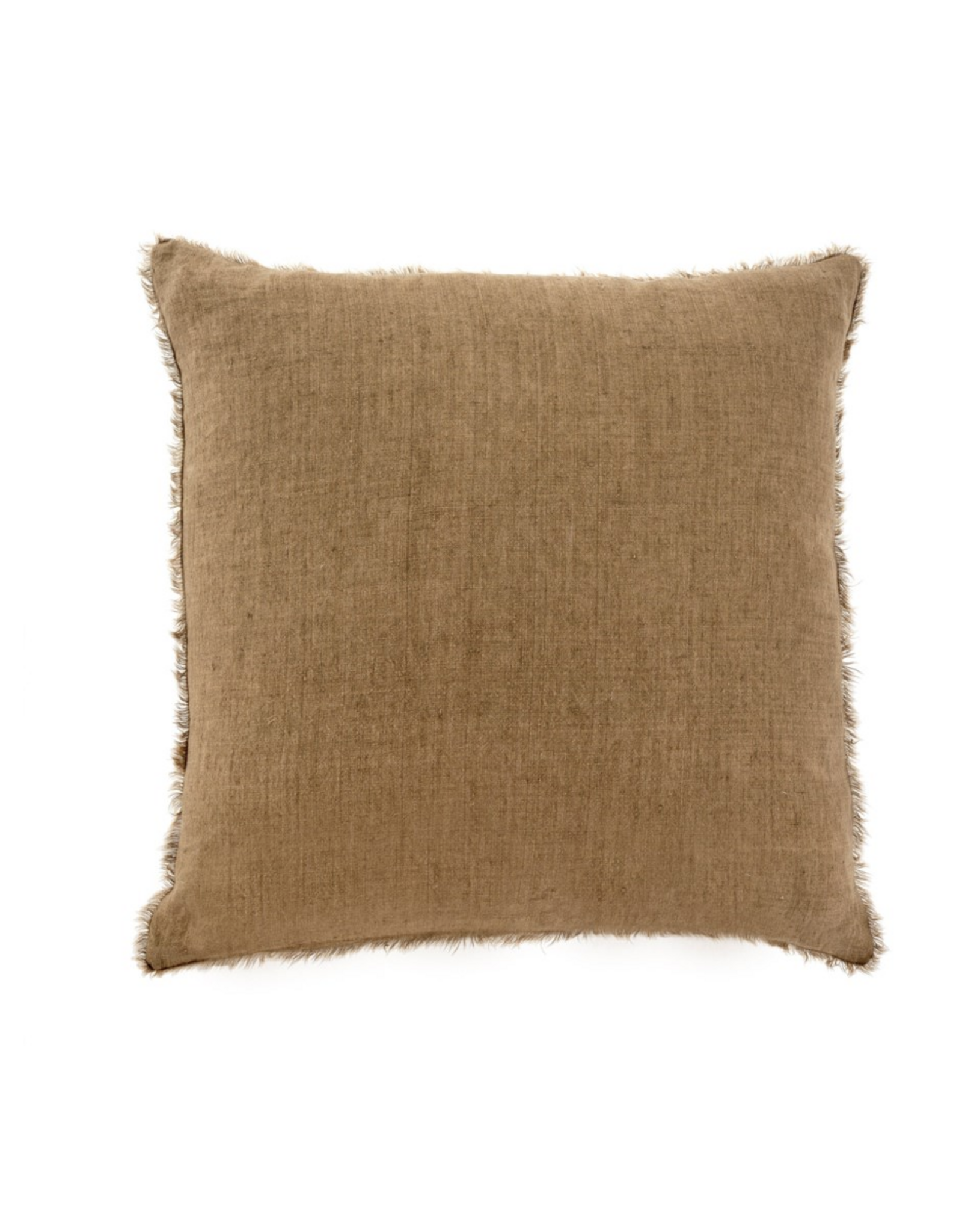 Lina Linen Pillow, Hazelnut 24x24