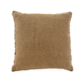 Lina Linen Pillow, Hazelnut 24x24