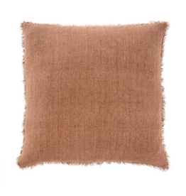 Lina Linen Pillow, Rooibos 24x24