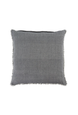 Lina Linen Pillow, Steel Grey 24x24