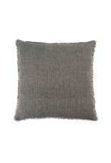 Lina Linen Pillow, Warm Grey 24x24