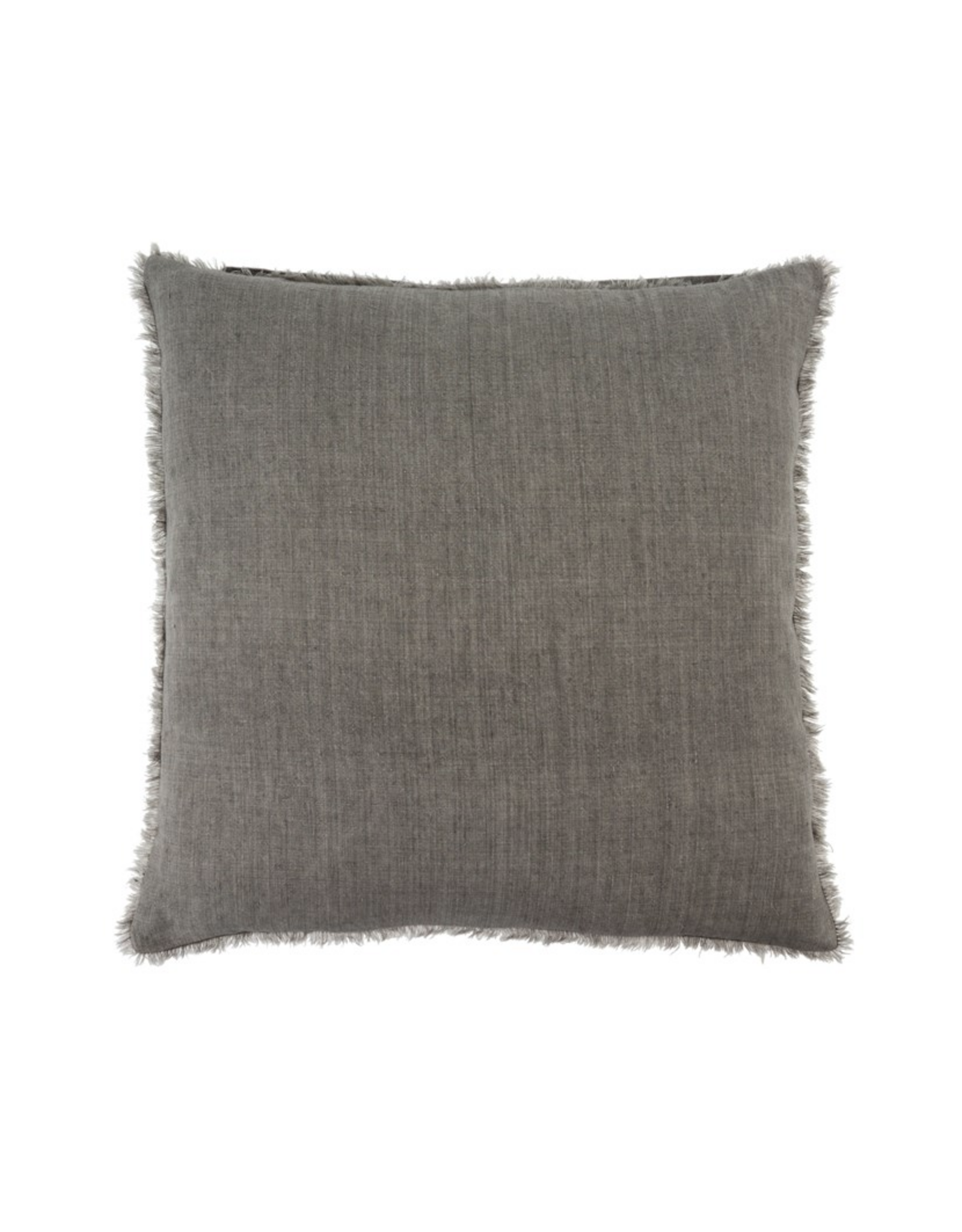 Lina Linen Pillow, Warm Grey 24x24