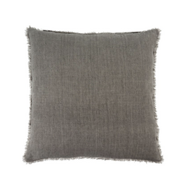 Lina Linen Pillow, Warm Grey 24x24