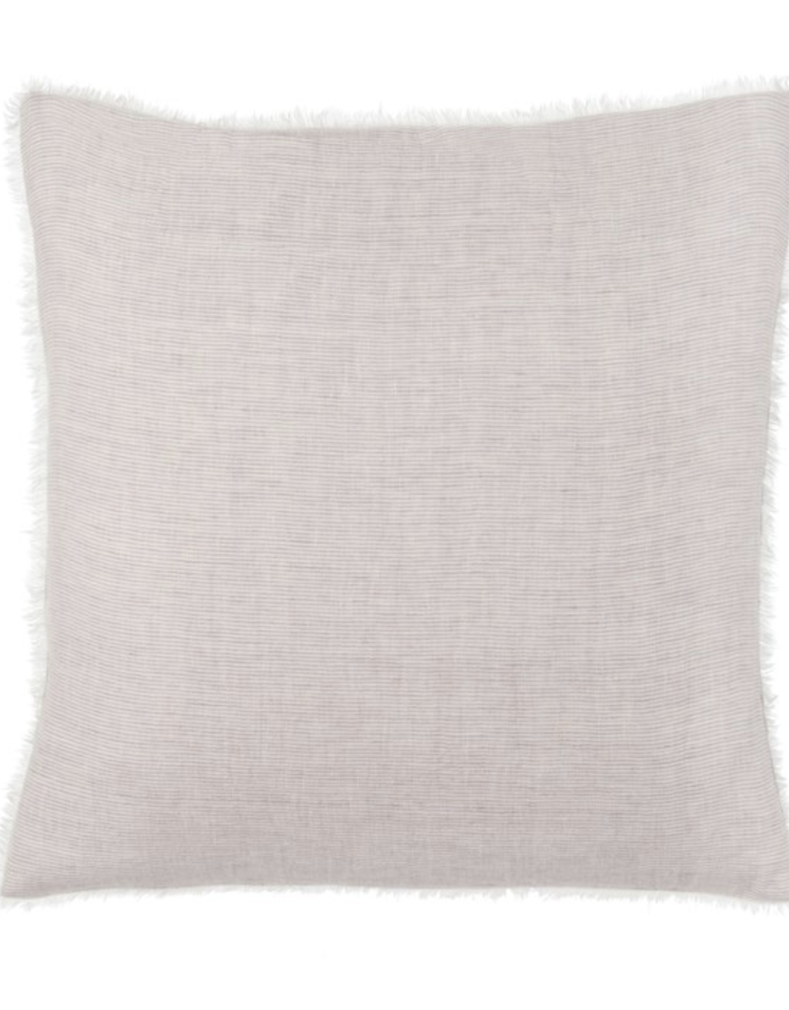 Lina Linen Pillow, Grey Stripe 24x24
