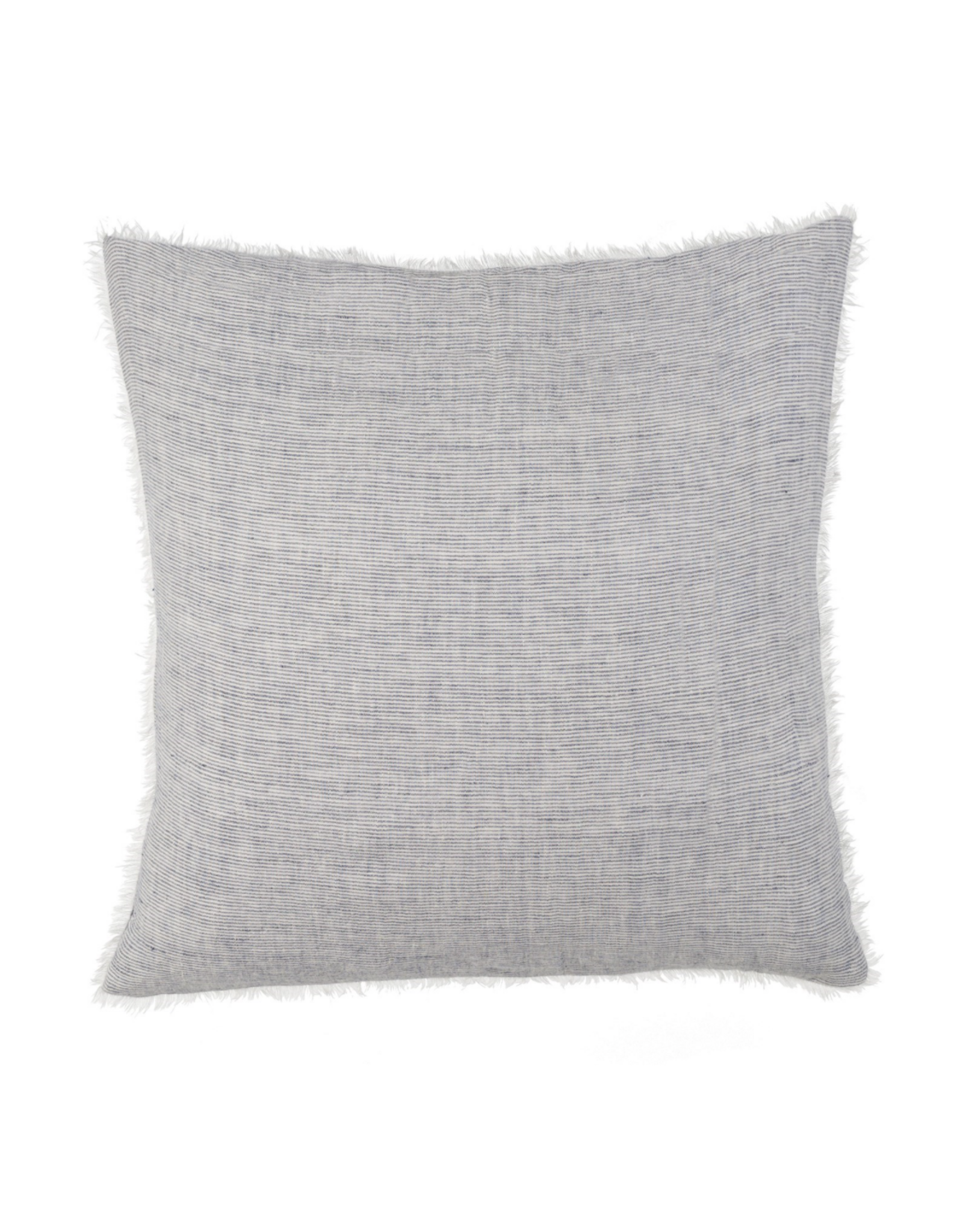 Lina Linen Pillow, Navy Stripe 24x24