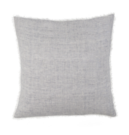 Lina Linen Pillow, Navy Stripe 24x24