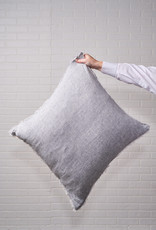 Lina Linen Pillow, Navy Stripe 24x24