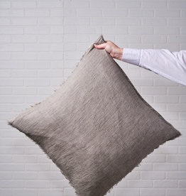Lina Linen Pillow, Warm Grey