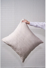 Lina Linen Pillow, Grey Stripe 24x24