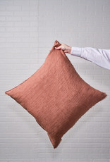 Lina Linen Pillow, Rooibos 24x24