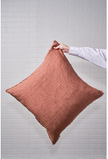 Lina Linen Pillow, Rooibos 24x24
