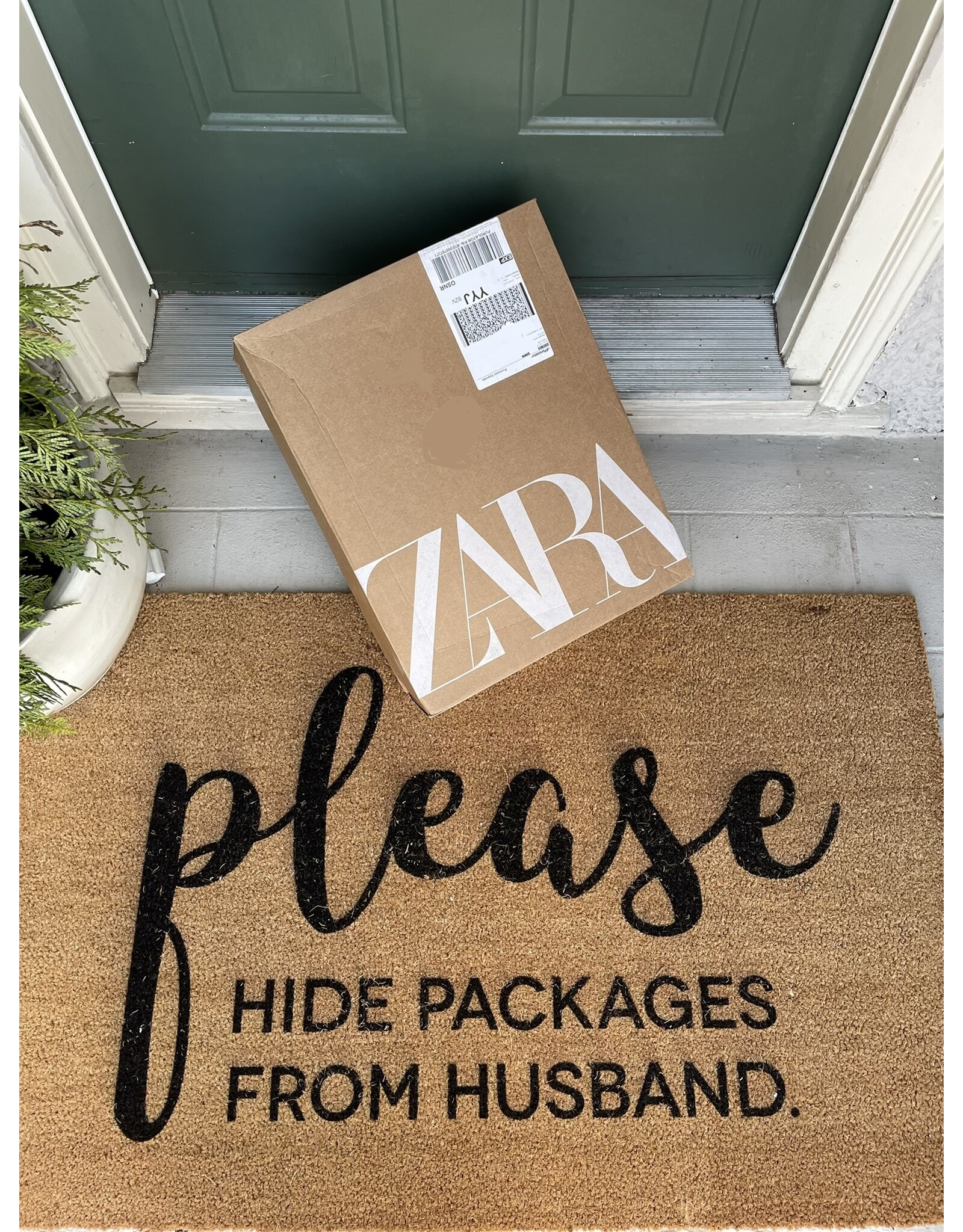 Hide Packages From Husband Doormat
