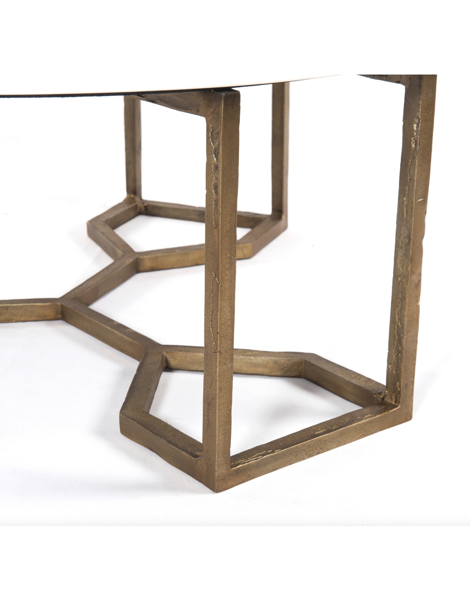 Naomi Coffee Table - Raw Brass
