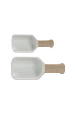 Porcelain Scoops, White, S/2