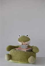 Corduroy Plush Green Frog Lounge Chair