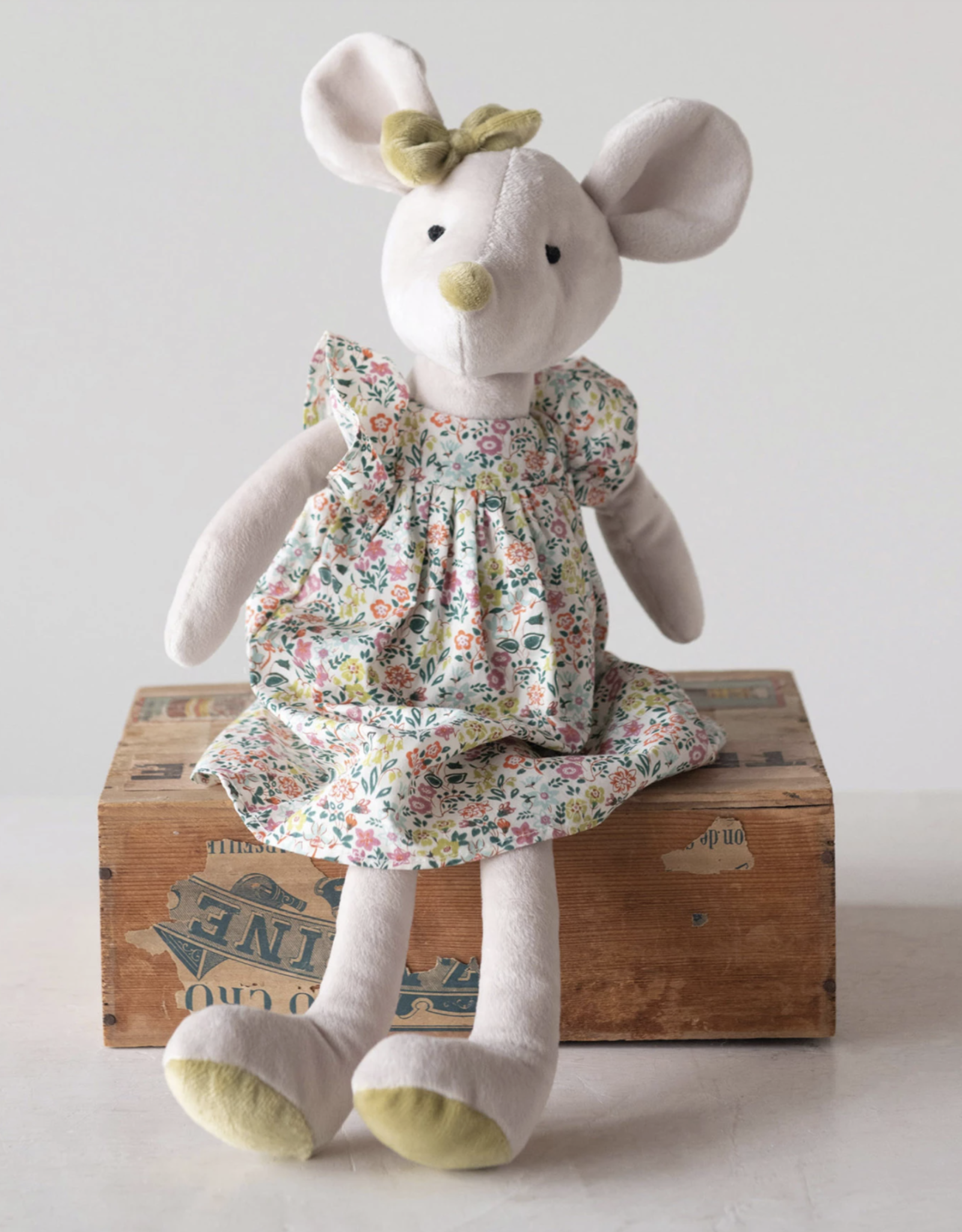 Plush Mouse in Dress