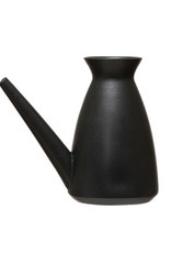 Matte Black Quart Stoneware Watering Can