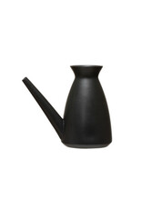 Matte Black Quart Stoneware Watering Can
