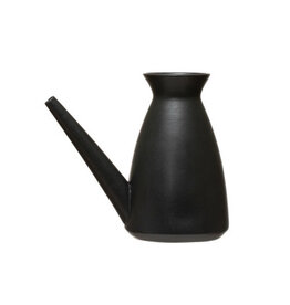Matte Black Quart Stoneware Watering Can