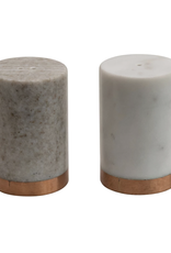 Marble Salt & Pepper Shakers with Copper Base