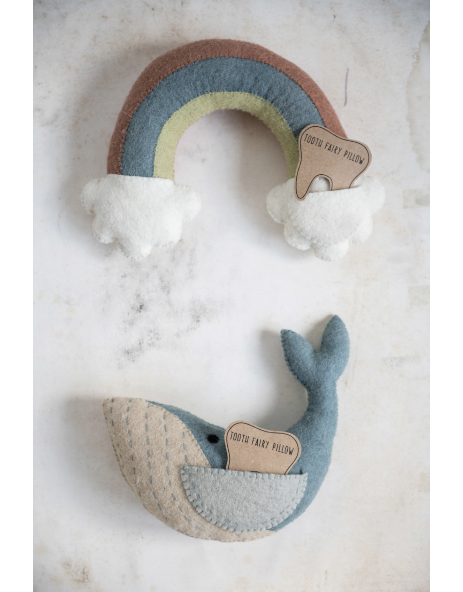 Wool Whale Tooth Fairy Pillow
